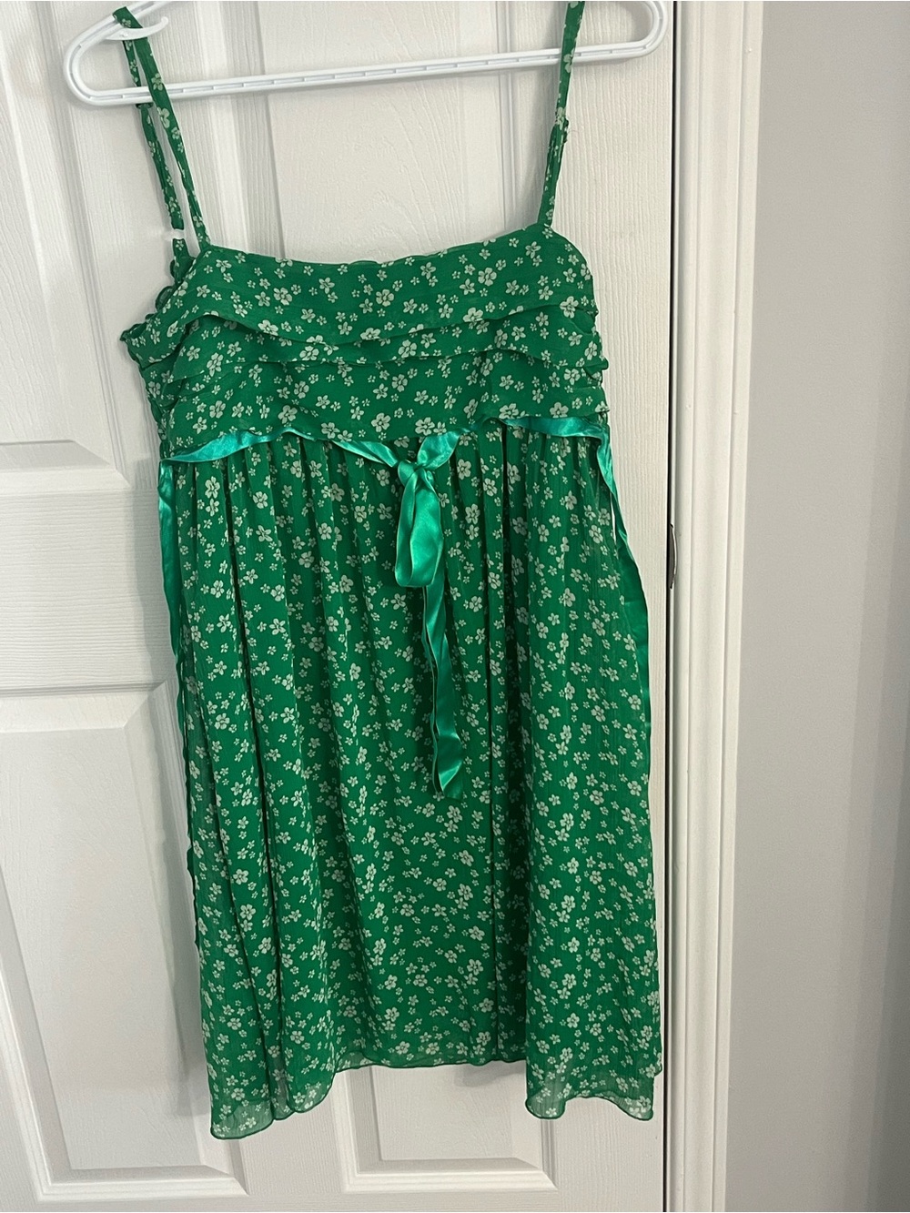 Floral Sundress with Satin Waist Tie